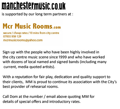 support ManchesterMusic by using Mcr Music Rooms....
